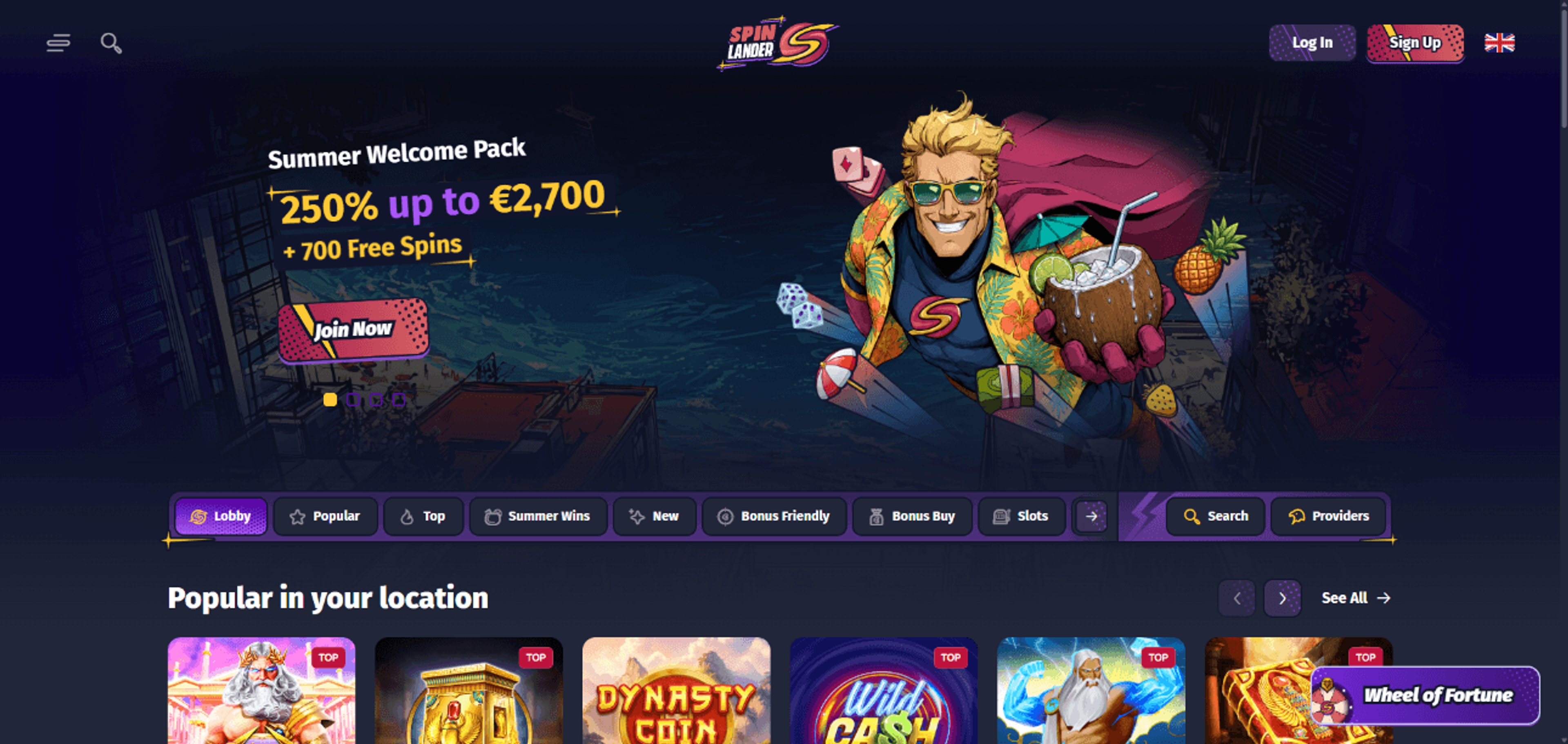Spinlander desktop screenshot 1